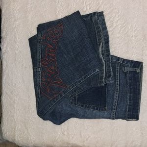Really cool boot cut embroidery womens size 9 jeans